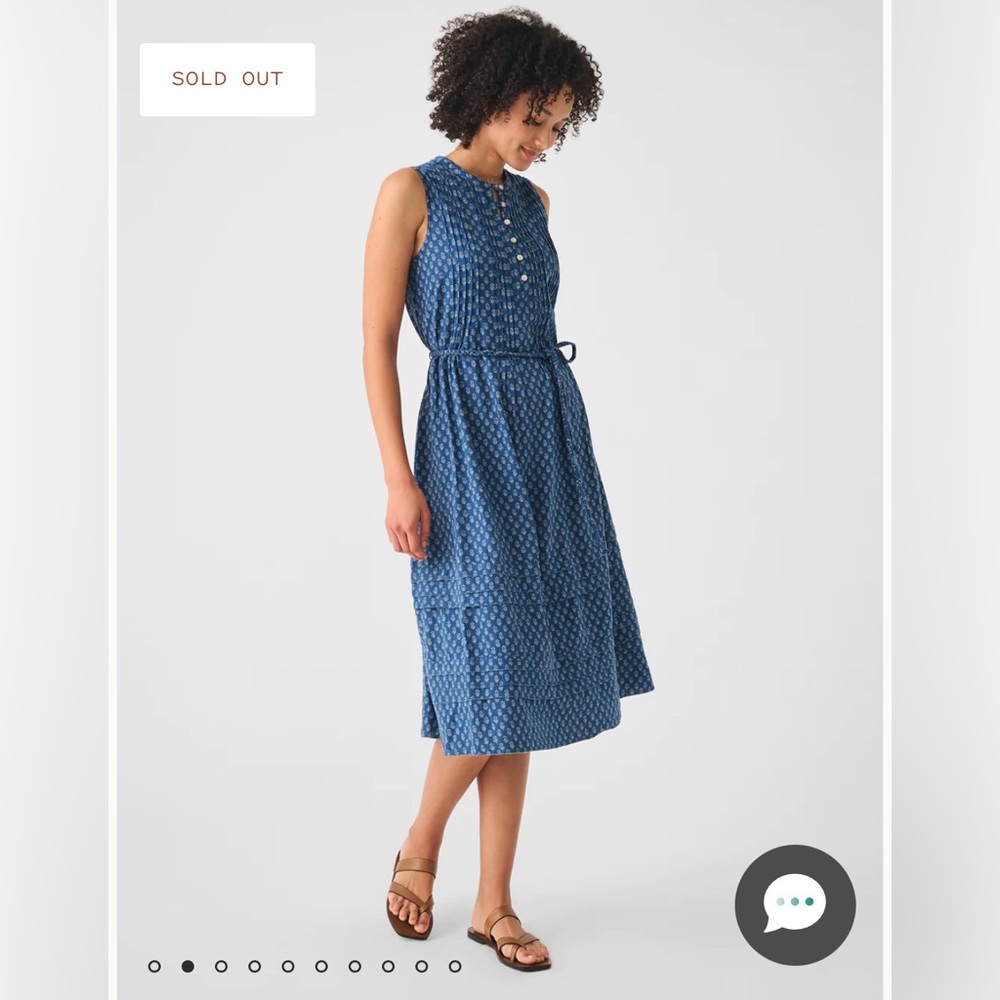 Faherty Isha linen midi dress